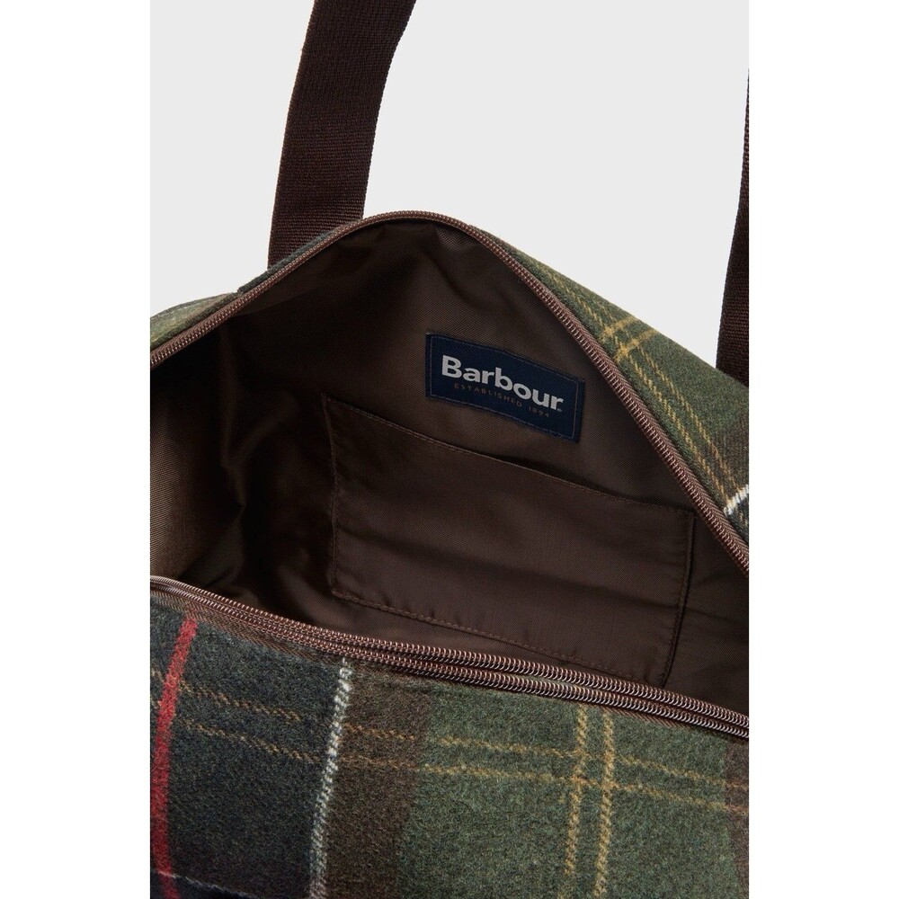 Barbour Classic Tartan Plaid Cree Holdall Duffel Bag NWT - Picture 5 of 9